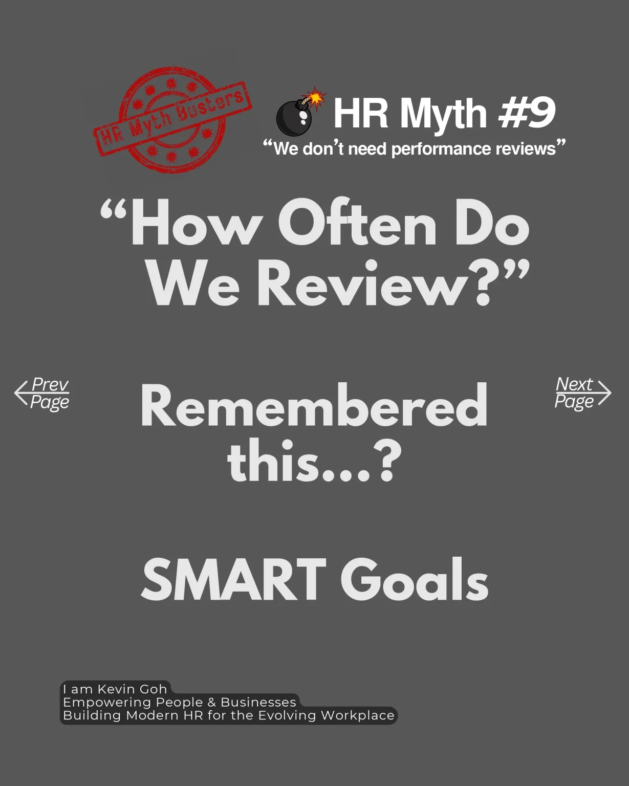 HR Myth #9: "We don't need performance reviews. We give feedback all the time."