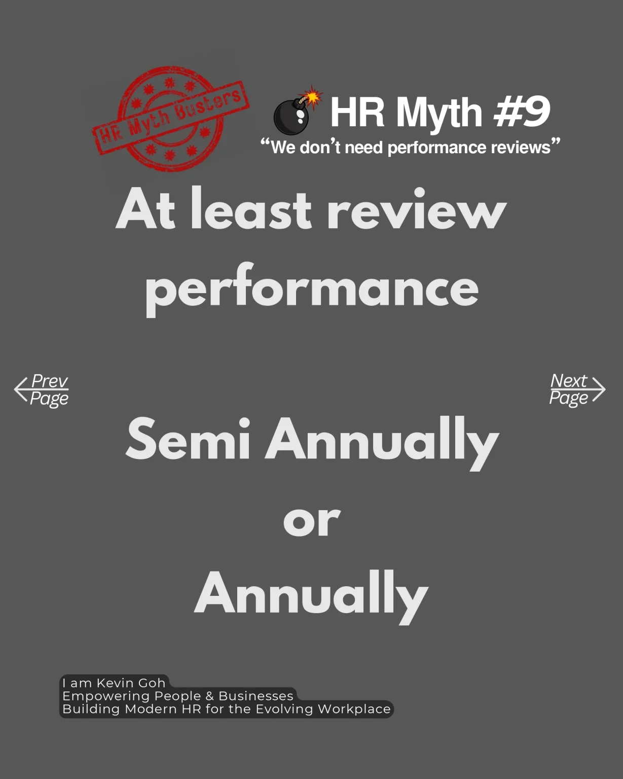 HR Myth #9: "We don't need performance reviews. We give feedback all the time."