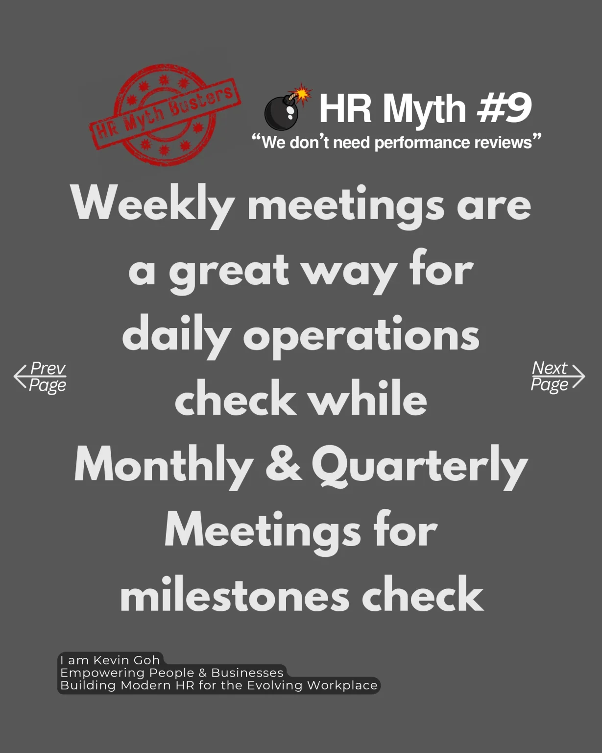 HR Myth #9: "We don't need performance reviews. We give feedback all the time."