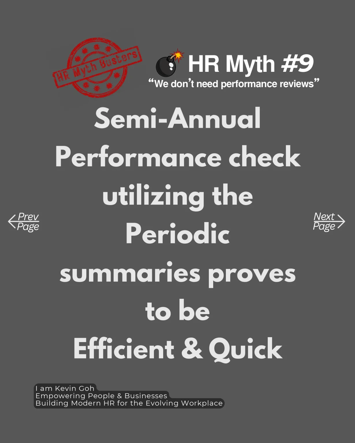 HR Myth #9: "We don't need performance reviews. We give feedback all the time."