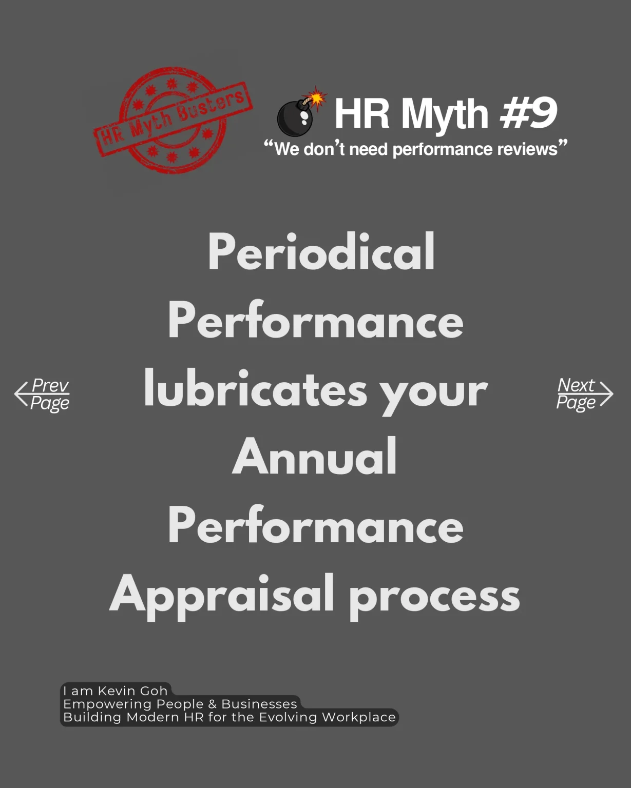 HR Myth #9: "We don't need performance reviews. We give feedback all the time."