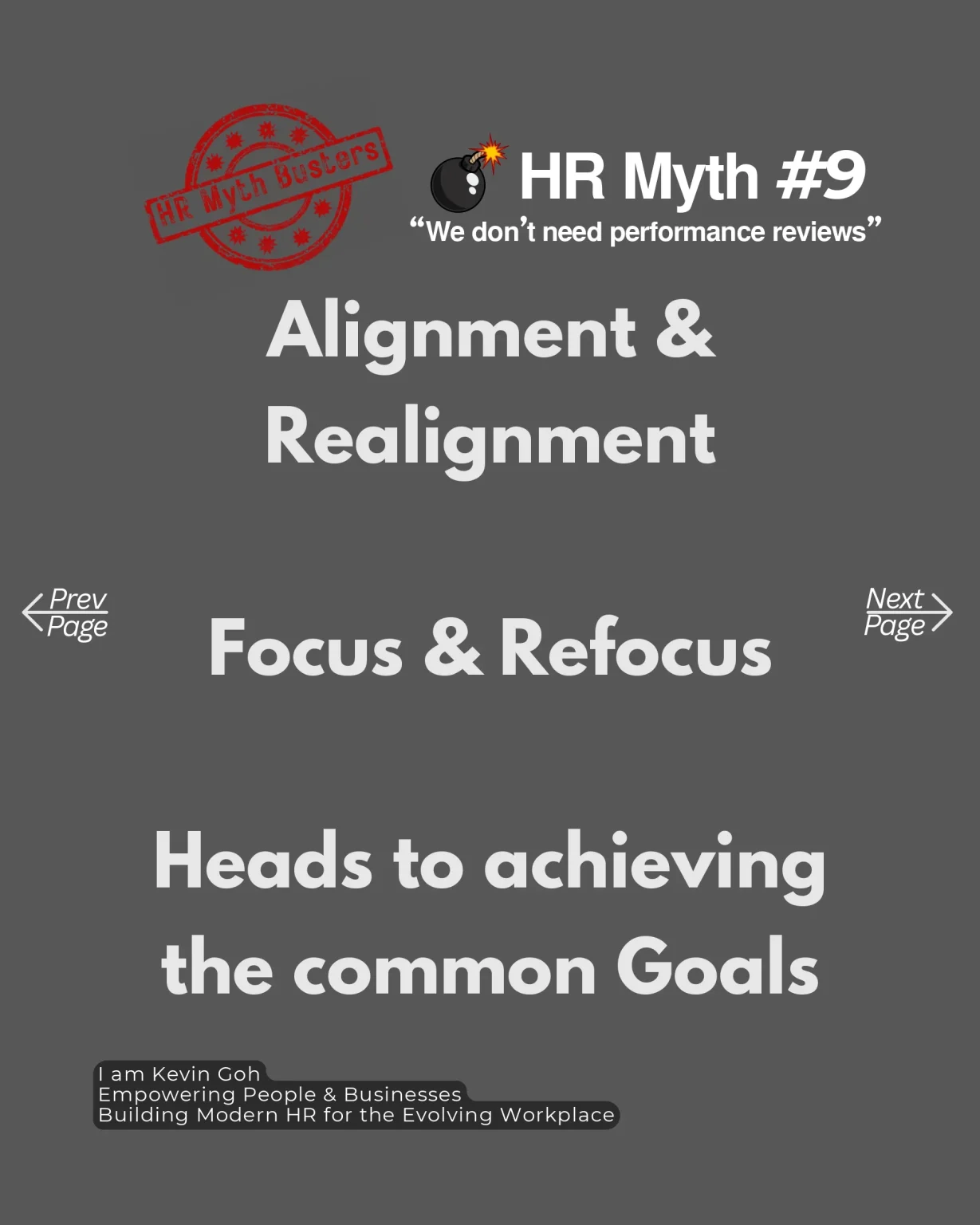 HR Myth #9: "We don't need performance reviews. We give feedback all the time."