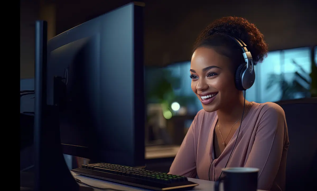 Contact centre agents supporting customers