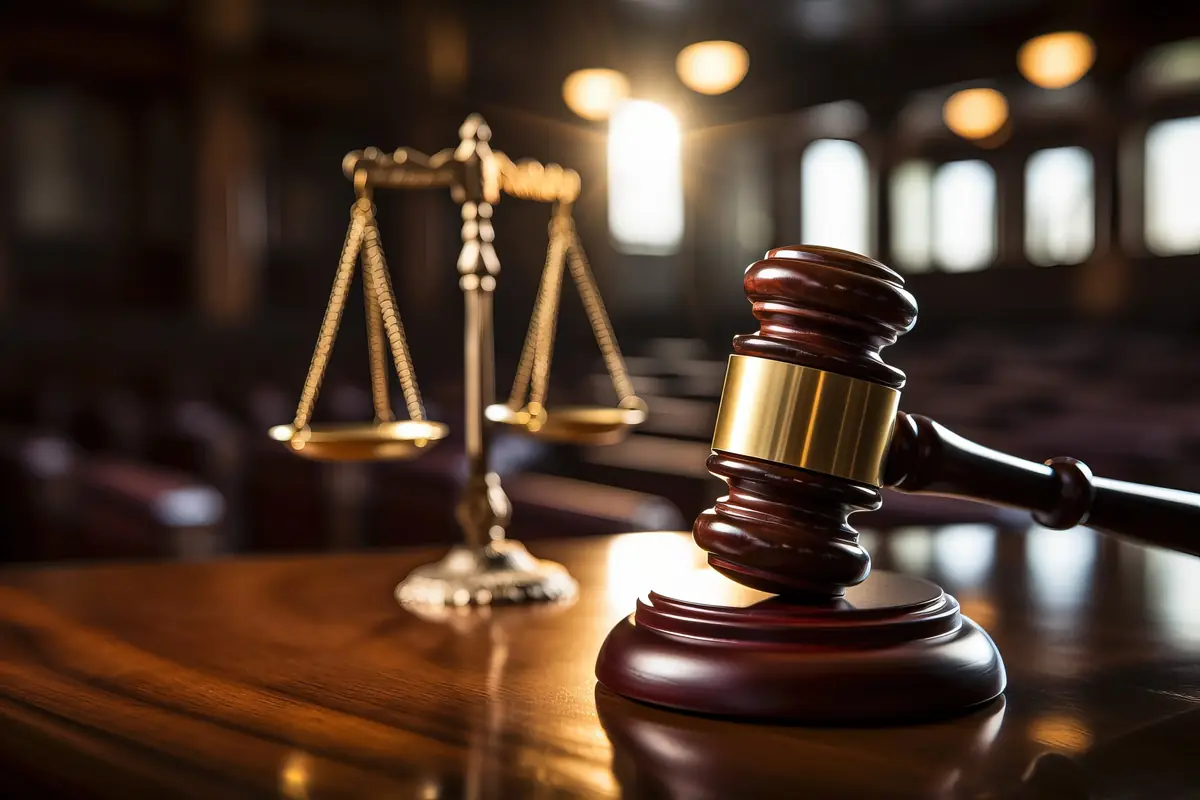 Legal adviser reviewing a contract